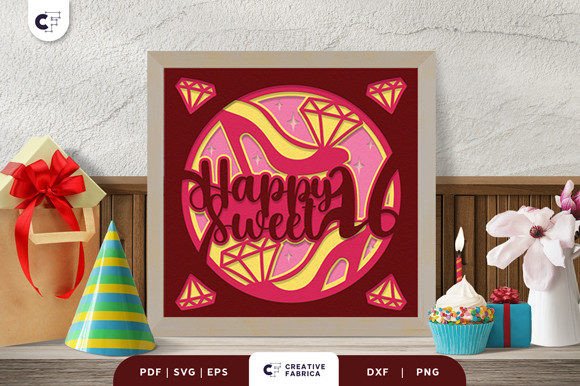 Download 3D Paper Cut 16th Birthday Girl SVG - Birthday Collection