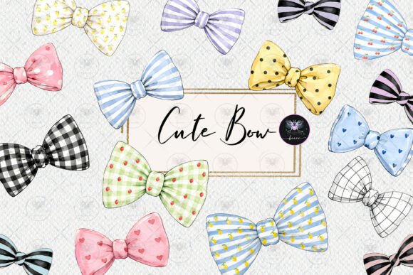 Download Cute Bow Clipart Watercolor - Bow Collection