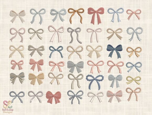 Download Giant Bow &amp; Ribbon Embroidery Bundle - Bow Collection