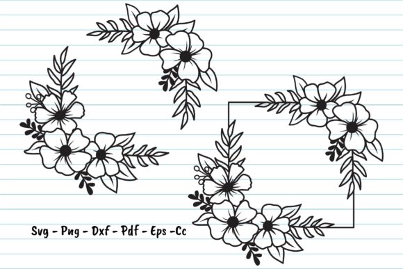 Download Flower Frame Svg Illustration Graphic. - Graphic Collection