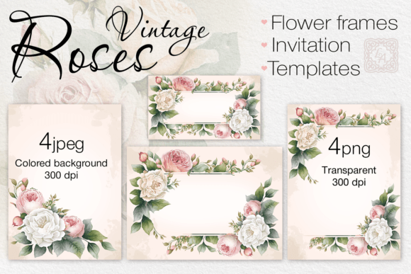 Download Flower Cards, Print Templates PNG, JPEG - Jpeg Collection