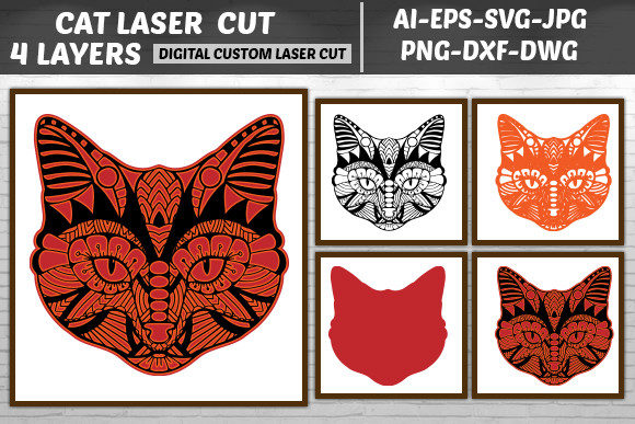 Download Multilayer Laser Cut Cat Svg - Premium Resources