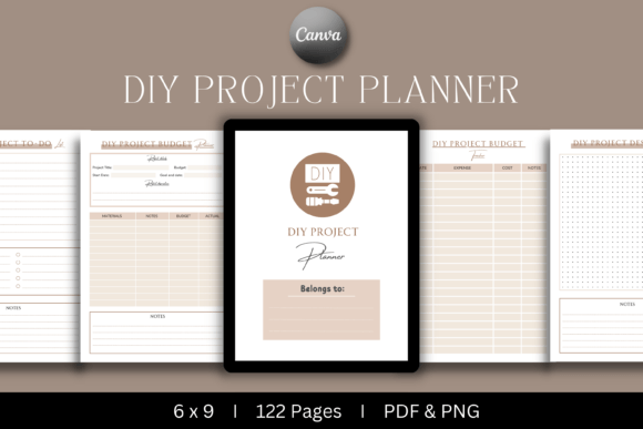 Download DIY Project Planner | KDP Interior - Diy project Collection
