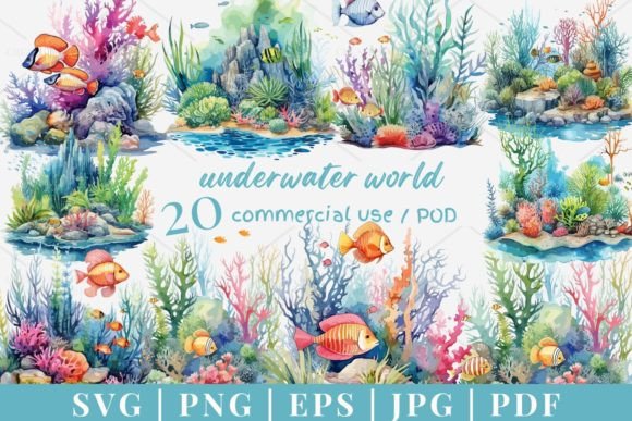 Download 20 Underwater Vector Graphics, SVG, 963 - Graphic Collection