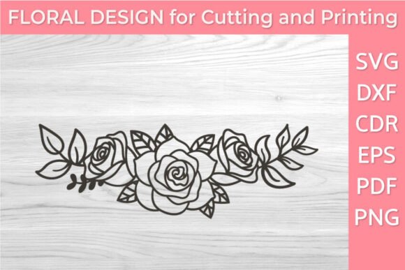 Download Vintage Rose Divider SVG for DIY Project - Premium Resources