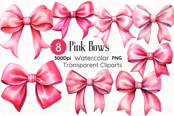 Download Watercolor Pink Bow Clipart Baby Shower - Premium Resources
