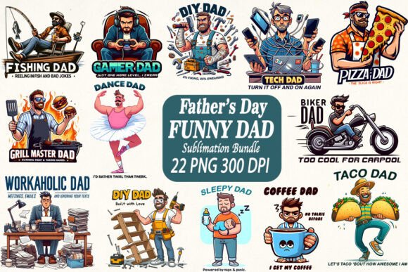 Download Funny DAD Fathers Day Sublimation Bundle - Fathers day Collection